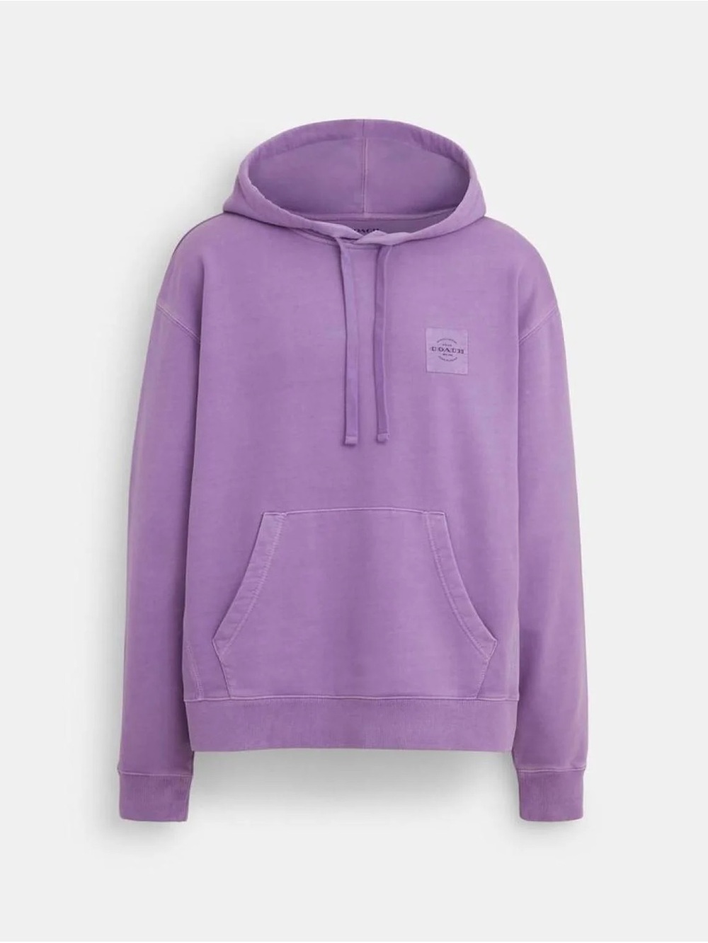 NWT Coach New York Garment Dye Lavender Purple Hoodie Sweatshirt Size Large